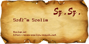 Szám Szelim névjegykártya